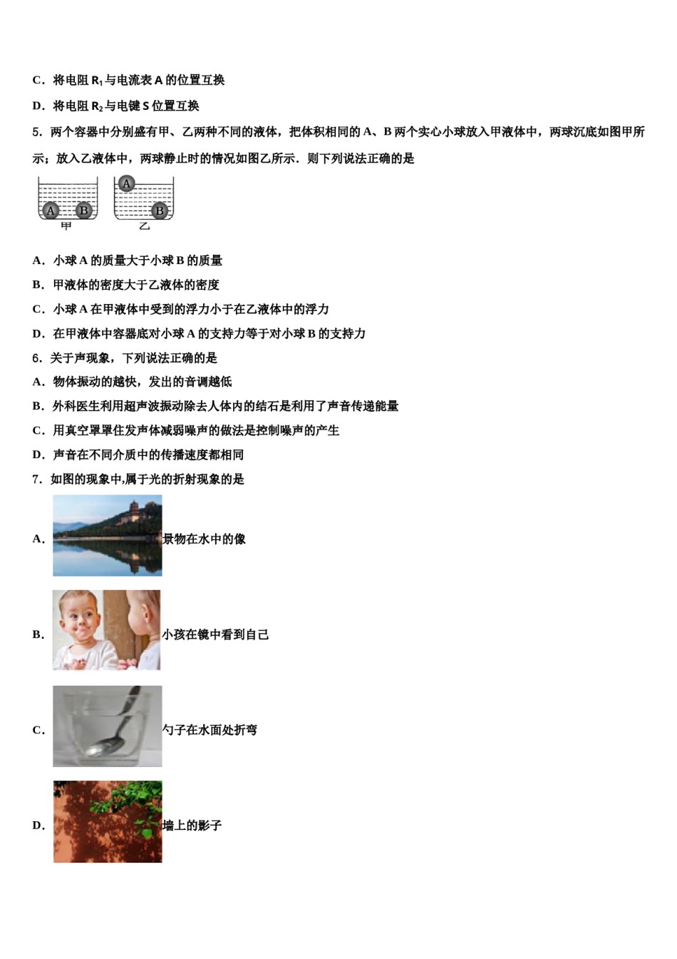 2023-2024学年江苏省宜兴市张渚徐舍教联盟重点中学中考物理考前最后一卷含解析.doc_第2页