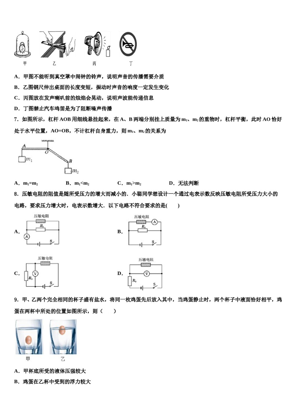 2023-2024学年江苏省淮安市淮阴师院附属中学中考押题物理预测卷含解析.doc_第3页