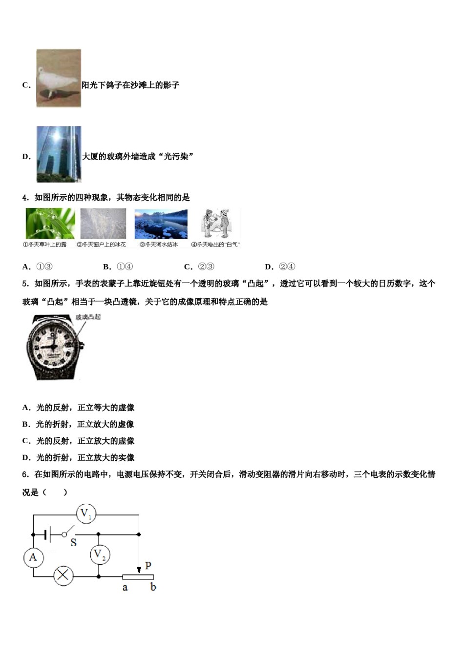 2023-2024学年江西省樟树市重点名校中考物理四模试卷含解析.doc_第2页