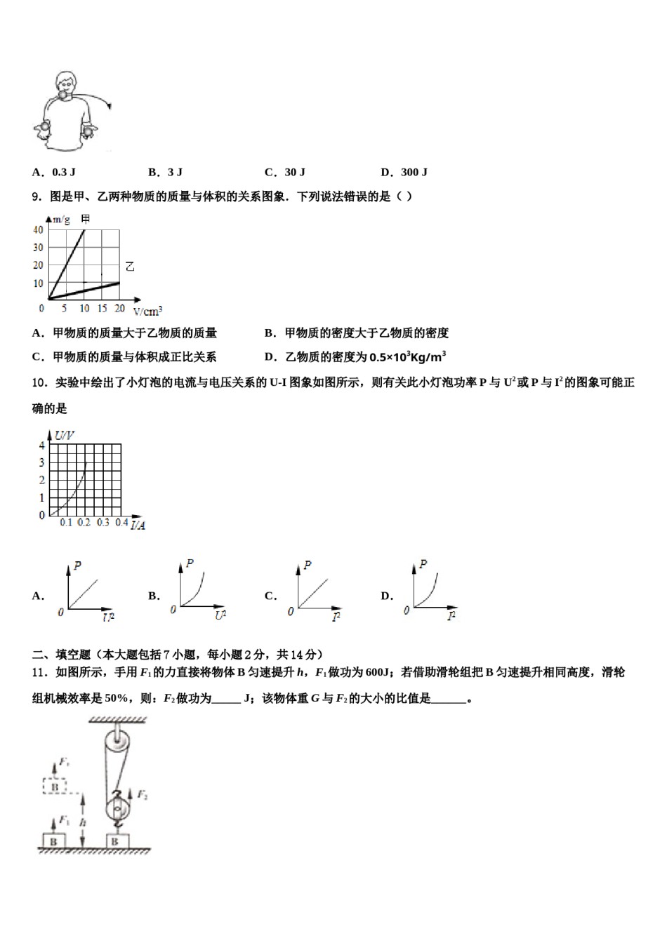2023-2024学年河南省安阳市安阳县达标名校中考物理模拟精编试卷含解析.doc_第3页