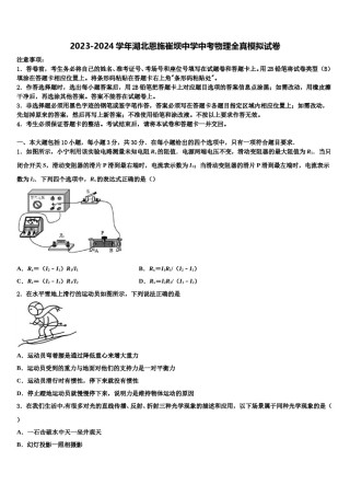 2023-2024学年湖北恩施崔坝中学中考物理全真模拟试卷含解析.doc