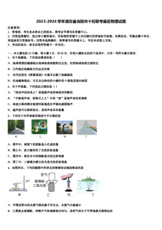 2023-2024学年湖北省当阳市十校联考最后物理试题含解析.doc