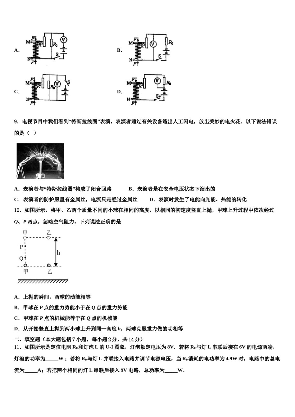 2023-2024学年湖北省武汉市武汉外校十校联考最后物理试题含解析.doc_第3页