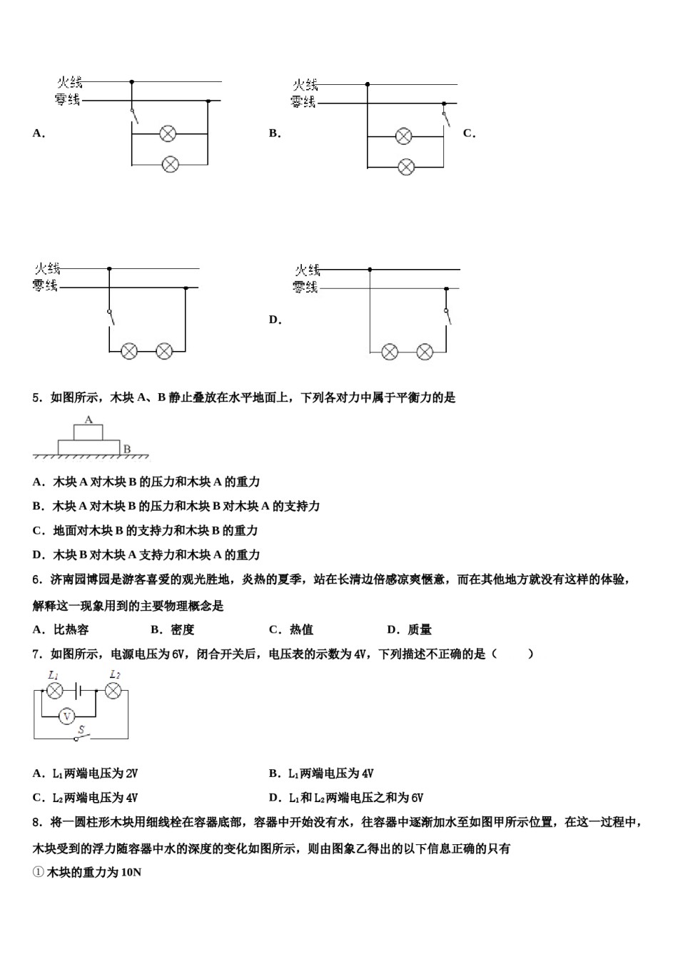 2023-2024学年湖北省黄石市协作体重点名校中考物理考前最后一卷含解析.doc_第2页