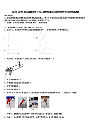 2023-2024学年湖北省黄石市还地桥镇南湾初级中学中考四模物理试题含解析.doc