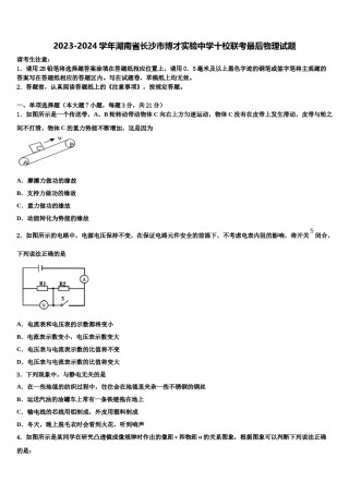 2023-2024学年湖南省长沙市博才实验中学十校联考最后物理试题含解析.doc