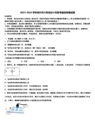 2023-2024学年绍兴市六所名校十校联考最后物理试题含解析.doc