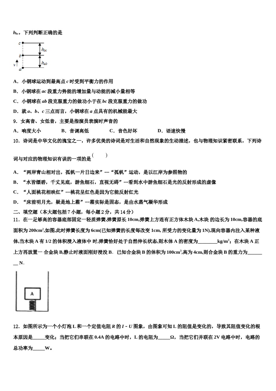 2023-2024学年贵州省六盘水市名校中考物理猜题卷含解析.doc_第3页