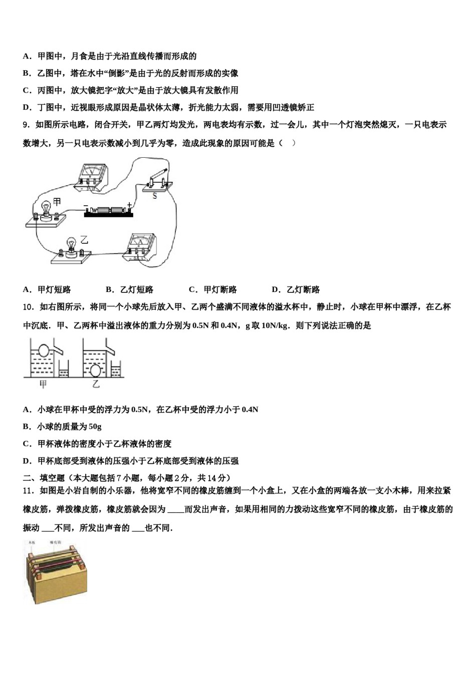 2023-2024学年辽宁省沈阳市东北育才校中考物理押题试卷含解析.doc_第3页