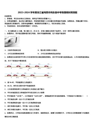 2023-2024学年黑龙江省鸡西市鸡东县中考物理模拟预测题含解析.doc