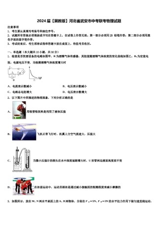 2024届【冀教版】河北省武安市中考联考物理试题含解析.doc
