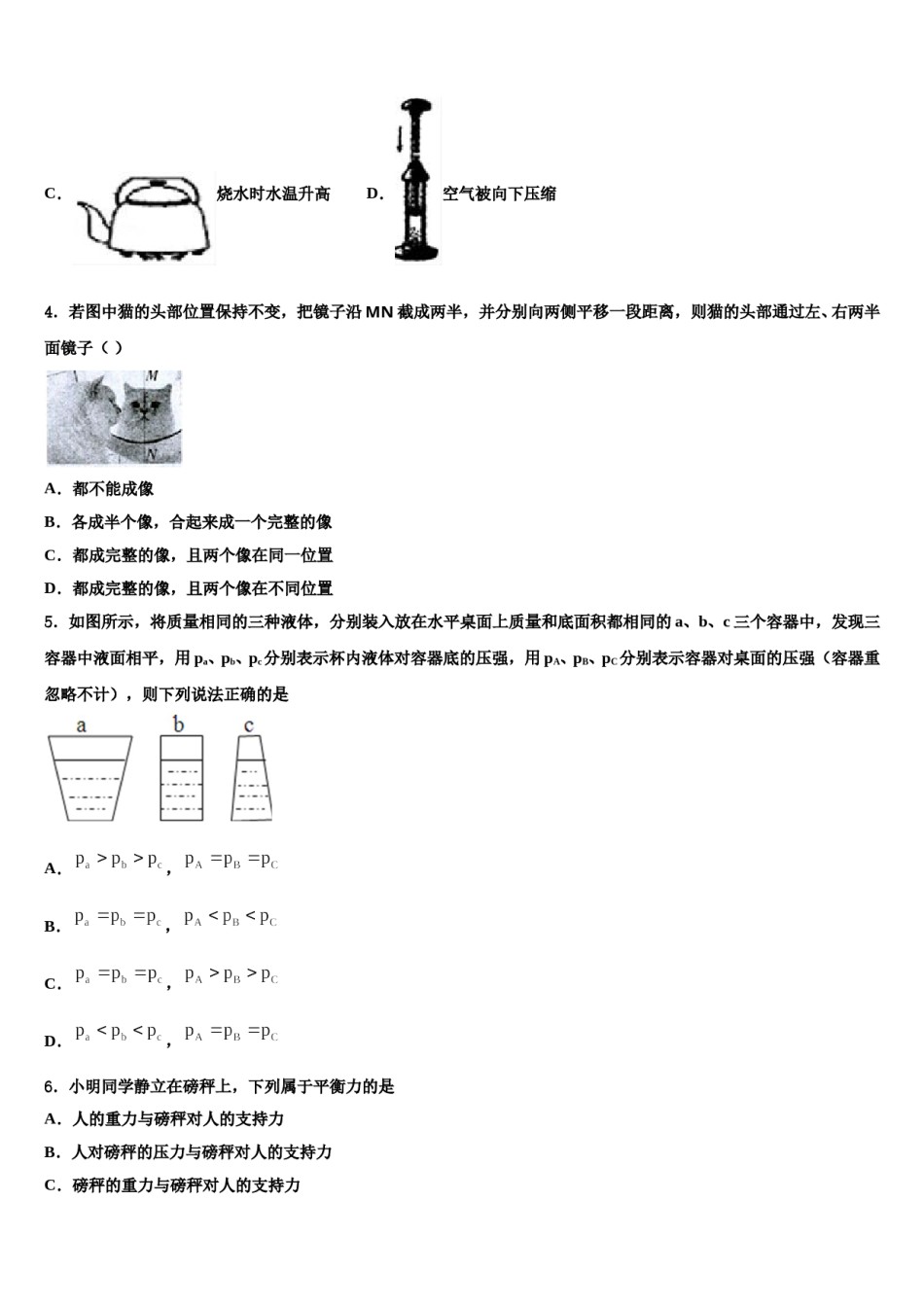 2024届内蒙古根河市金河中学中考物理四模试卷含解析.doc_第2页