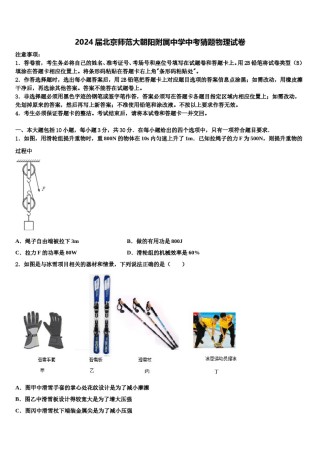 2024届北京师范大朝阳附属中学中考猜题物理试卷含解析.doc