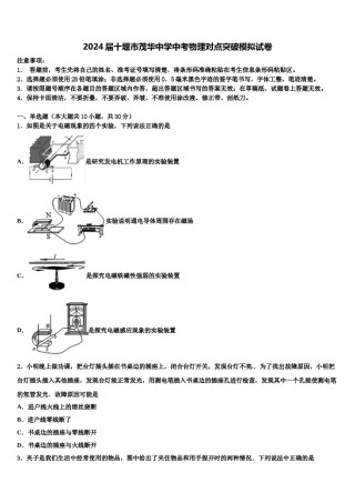 2024届十堰市茂华中学中考物理对点突破模拟试卷含解析.doc