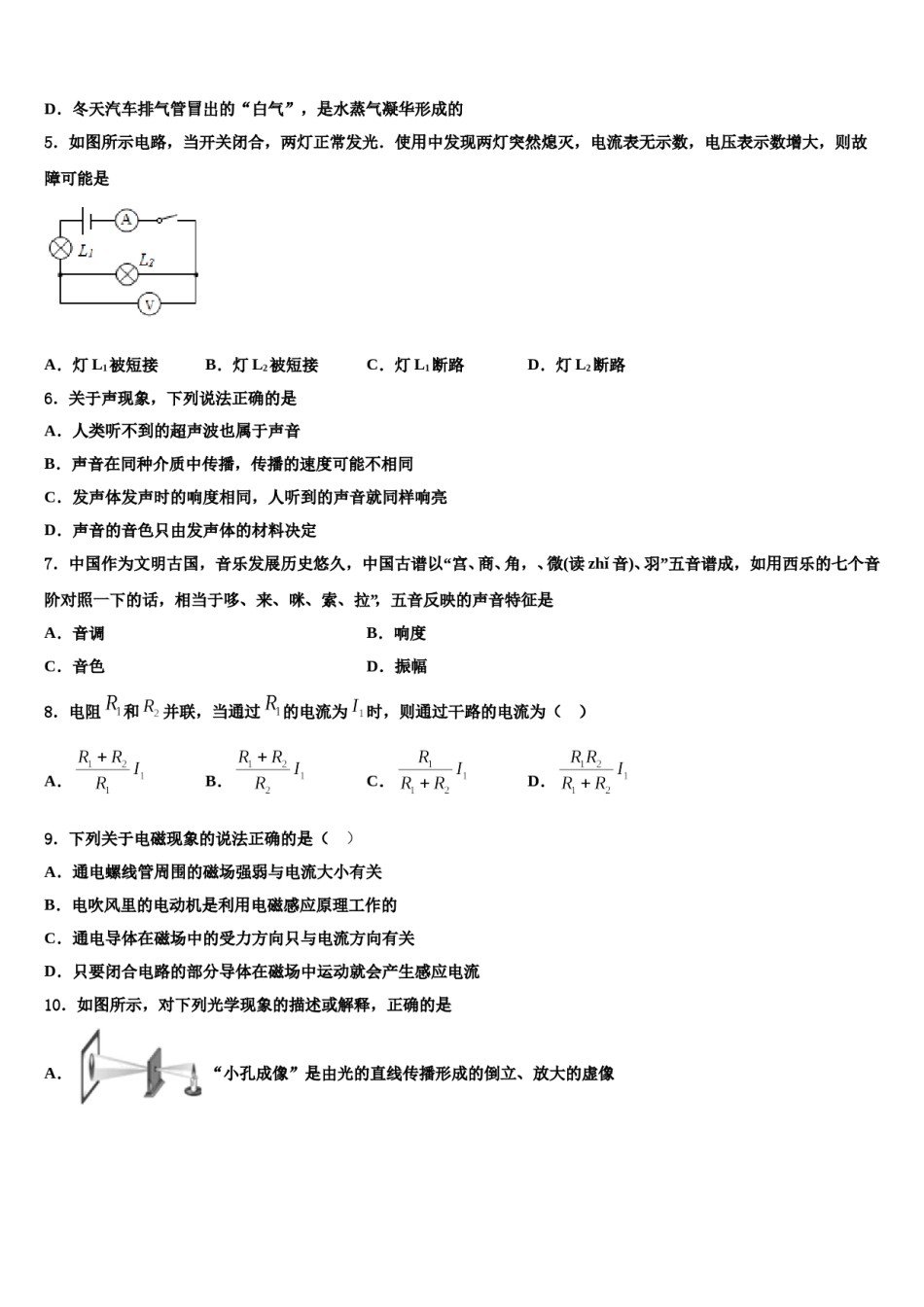 2024届吉林省延边州安图县中考物理猜题卷含解析.doc_第2页