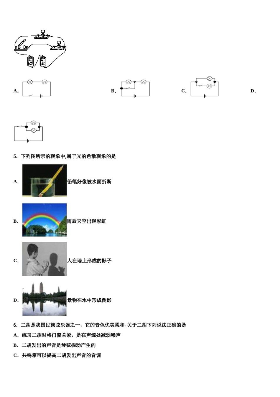 2024届四川省简阳市镇金区、简城区中考物理仿真试卷含解析.doc_第2页