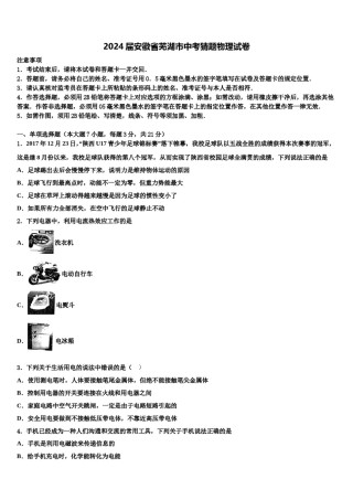 2024届安徽省芜湖市中考猜题物理试卷含解析.doc