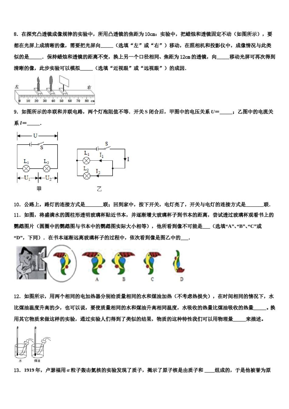 2024届山东省临沂市经济开发区中考适应性考试物理试题含解析.doc_第3页