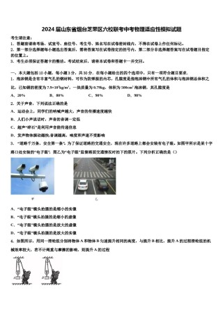2024届山东省烟台芝罘区六校联考中考物理适应性模拟试题含解析.doc