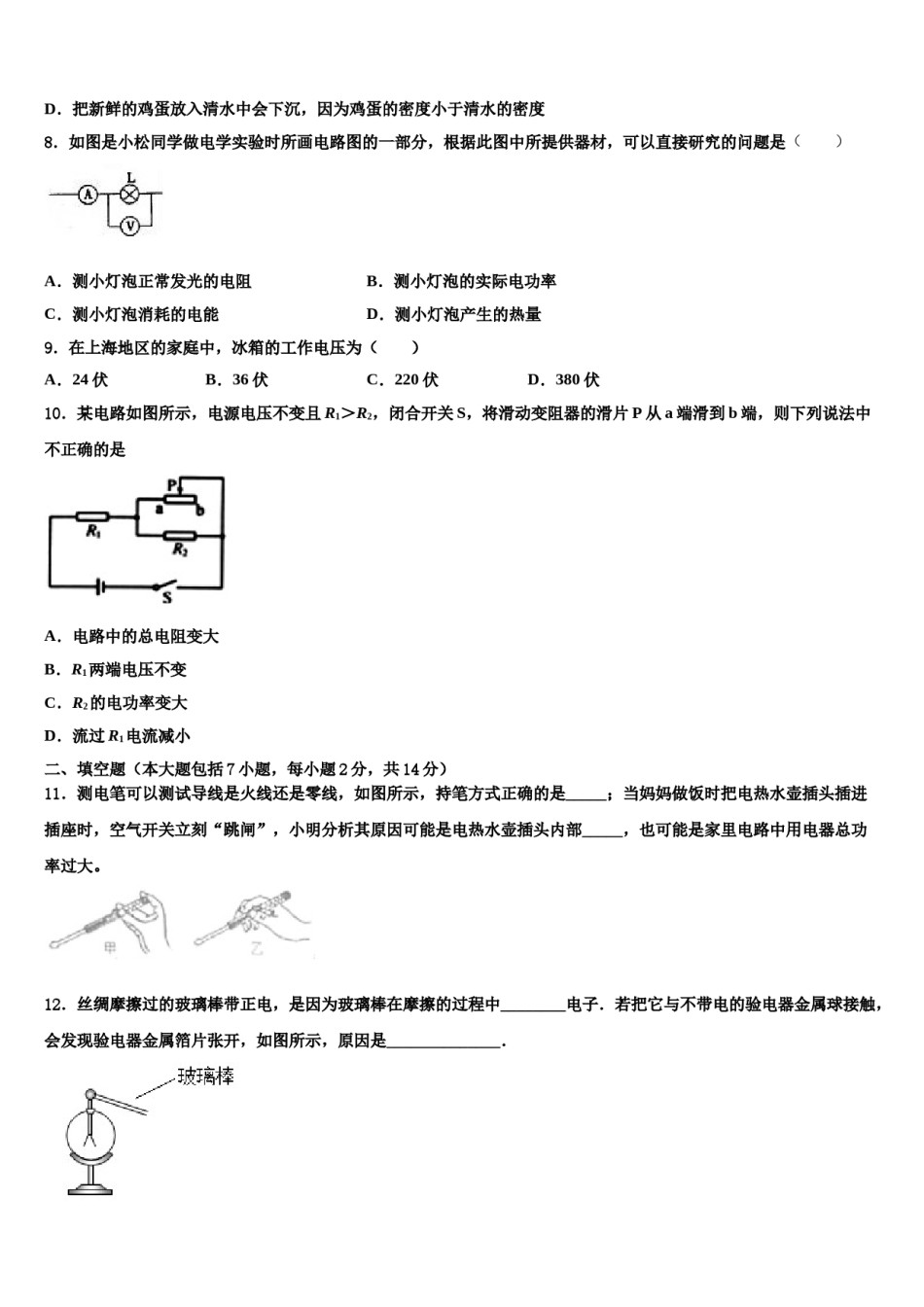 2024届广东省普宁市华南实验校中考物理适应性模拟试题含解析.doc_第3页