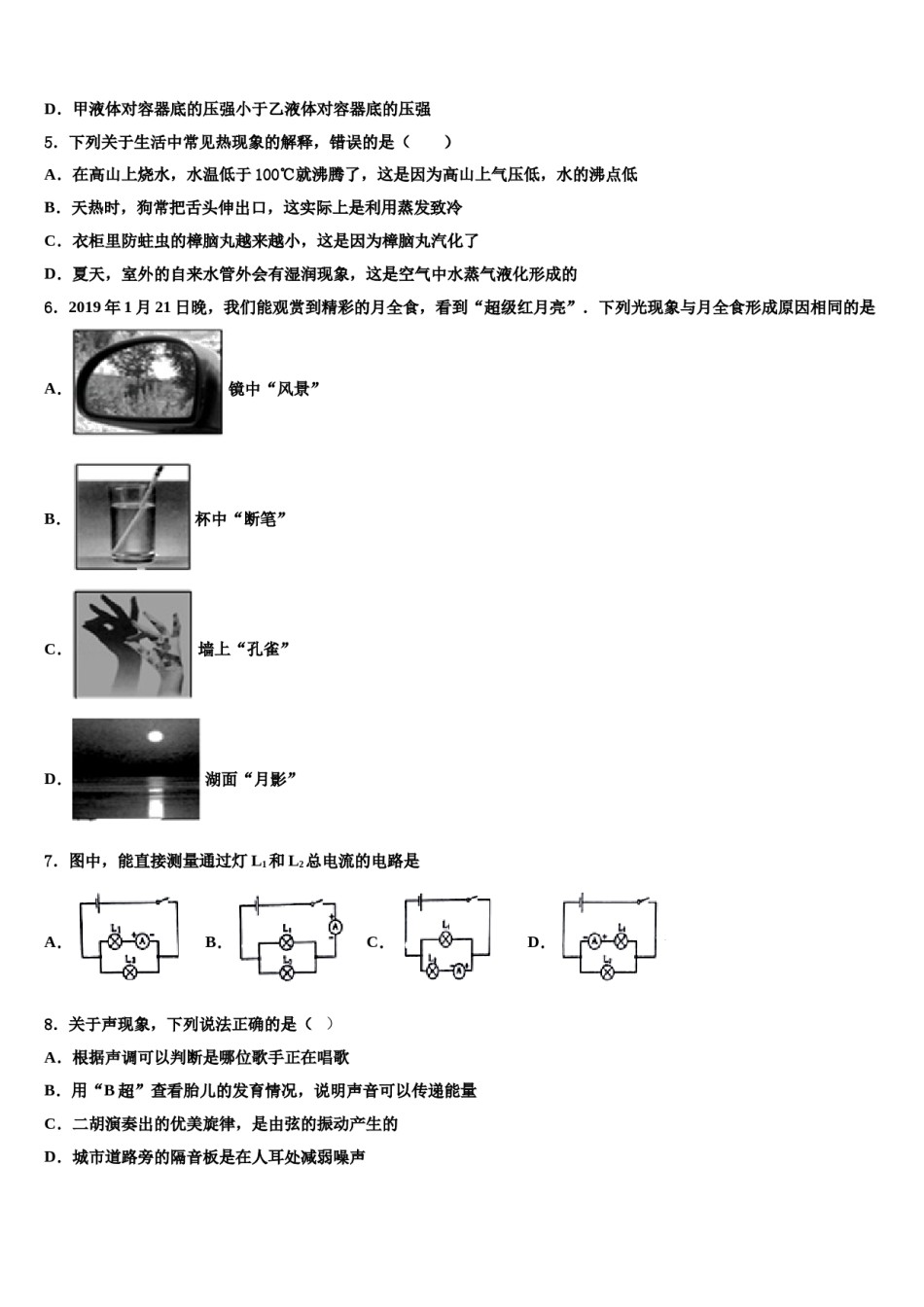 2024届广东省河源市市级名校十校联考最后物理试题含解析.doc_第2页