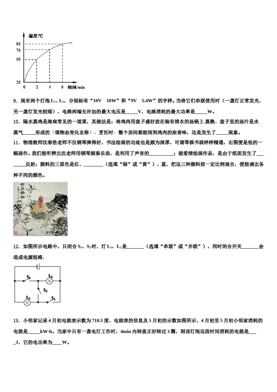 2024届广东省深圳市十校联考中考物理适应性模拟试题含解析.doc_第3页