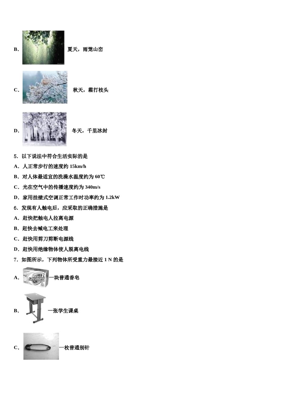 2024届广东省深圳百合外国语校中考考前最后一卷物理试卷含解析.doc_第2页