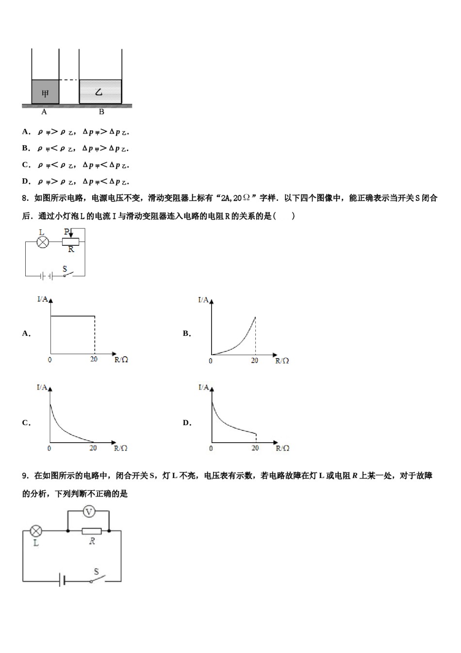 2024届广东省韶关市南雄市中考联考物理试题含解析.doc_第3页