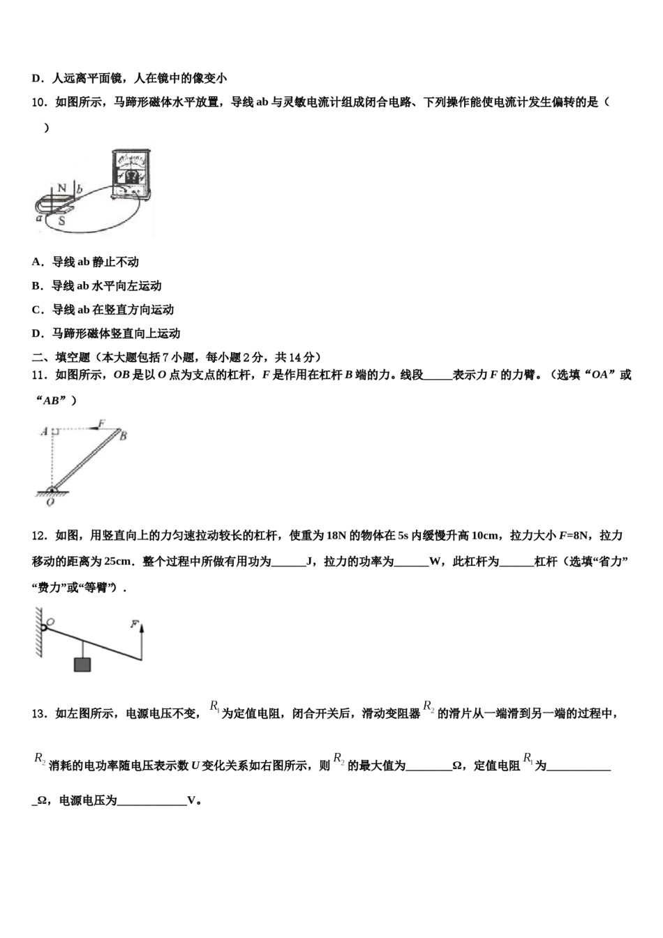 2024届广州市从化区市级名校中考冲刺卷物理试题含解析.doc_第3页