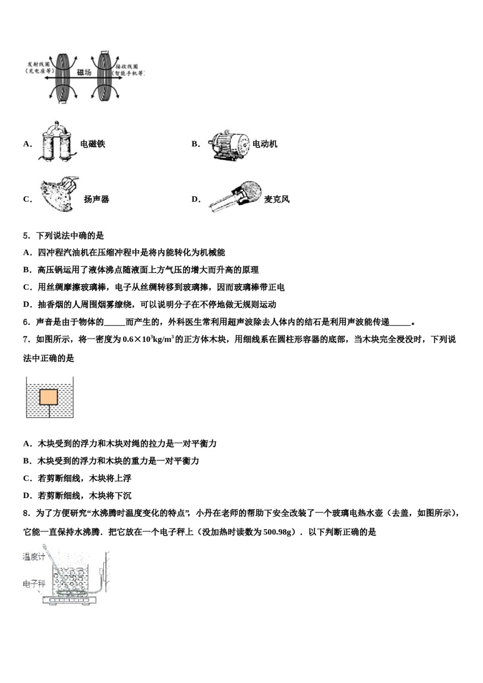 2024届武汉市青山区十校联考最后物理试题含解析.doc_第2页