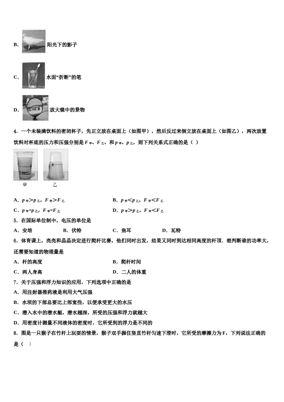 2024届江苏省南京市溧水县中考物理对点突破模拟试卷含解析.doc_第2页