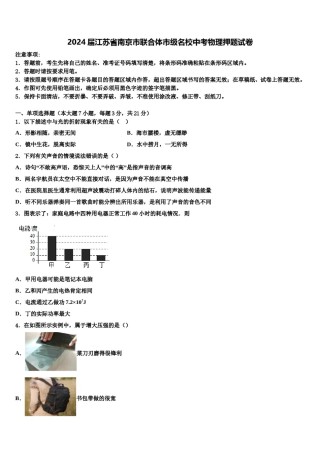2024届江苏省南京市联合体市级名校中考物理押题试卷含解析.doc