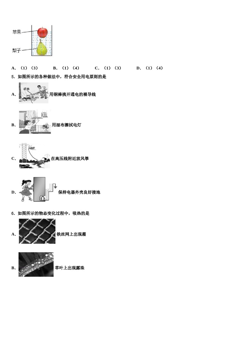 2024届江苏省扬州市名校中考物理押题试卷含解析.doc_第2页
