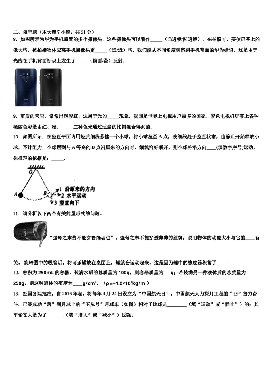 2024届江西省宜春市丰城市重点达标名校中考物理模拟精编试卷含解析.doc_第3页