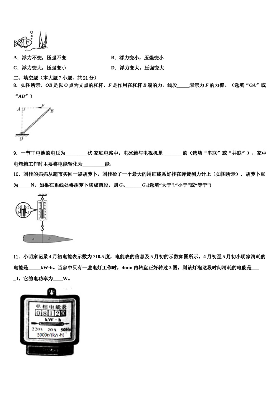 2024届江西省赣州市蓉江新区中考冲刺卷物理试题含解析.doc_第3页