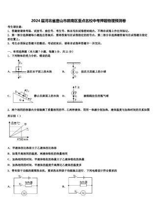 2024届河北省唐山市路南区重点名校中考押题物理预测卷含解析.doc