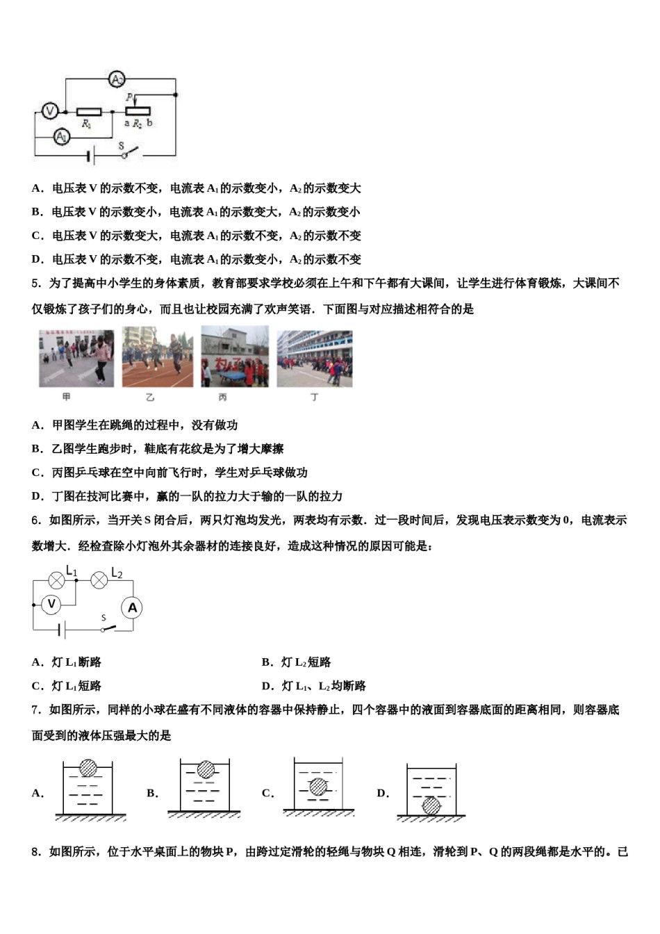 2024届河北省衡水市达标名校中考物理押题试卷含解析.doc_第2页