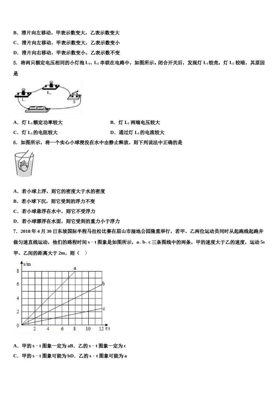2024届河北省衡水市达标名校中考联考物理试题含解析.doc_第2页