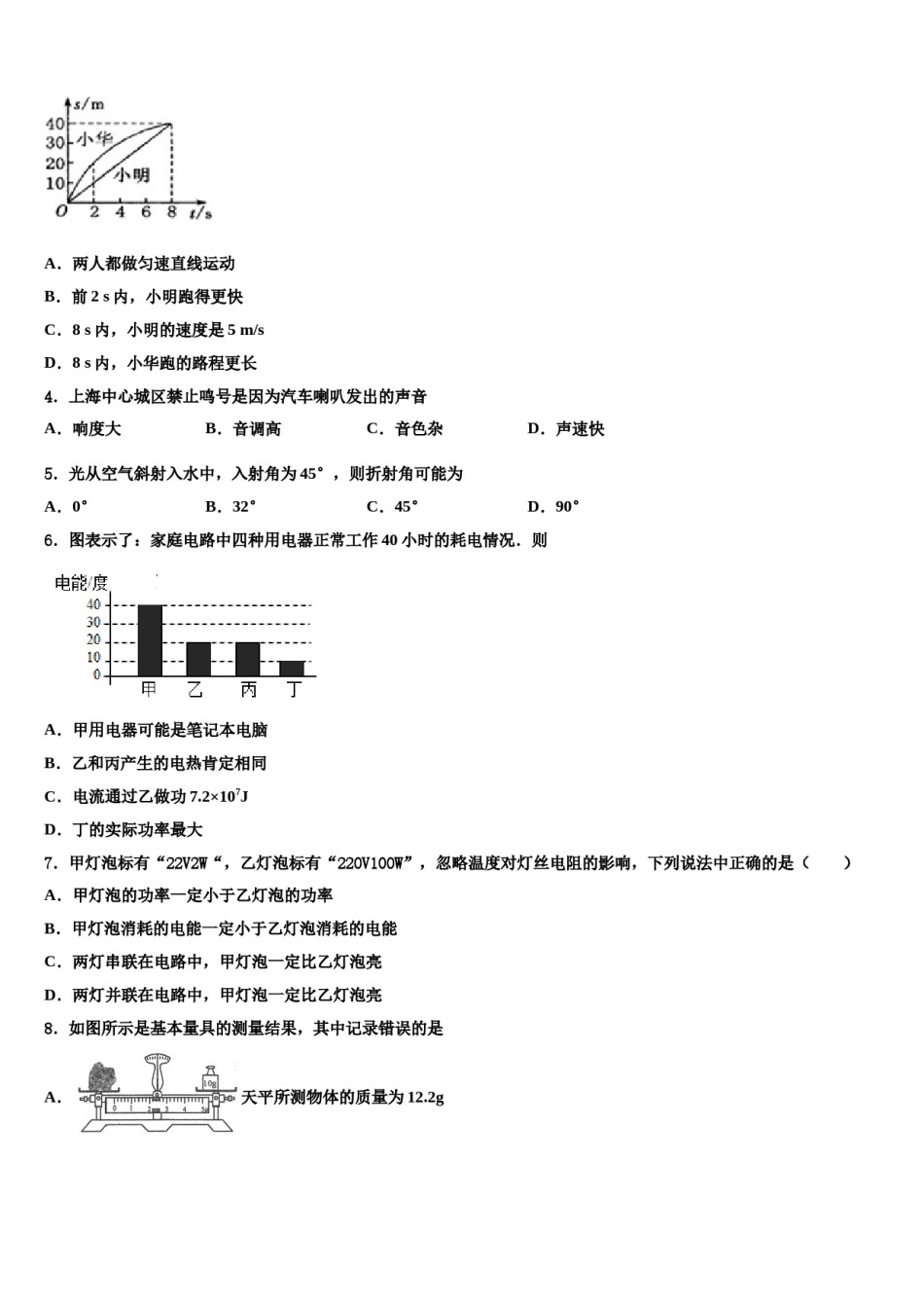 2024届河北省邢台宁晋县联考毕业升学考试模拟卷物理卷含解析.doc_第2页