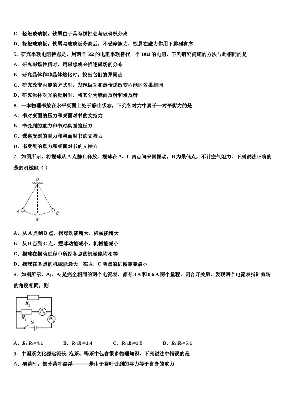 2024届河北省邢台市临西一中学普通班中考物理猜题卷含解析.doc_第2页