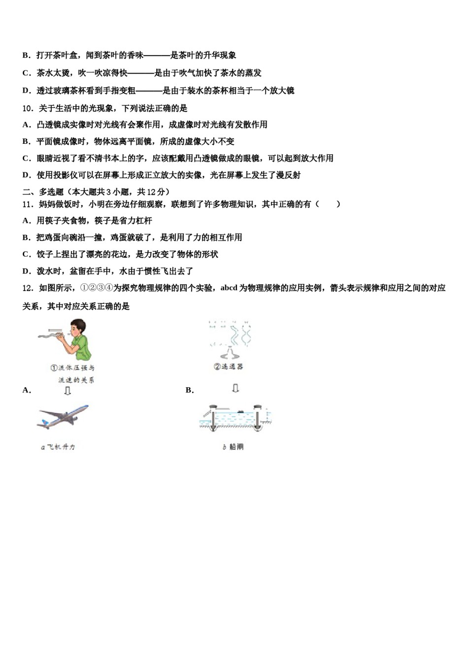 2024届河北省邢台市临西一中学普通班中考物理猜题卷含解析.doc_第3页