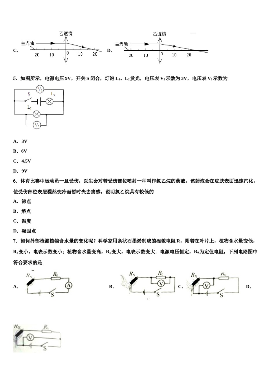2024届浙江省杭州市临安区达标名校中考物理适应性模拟试题含解析.doc_第2页