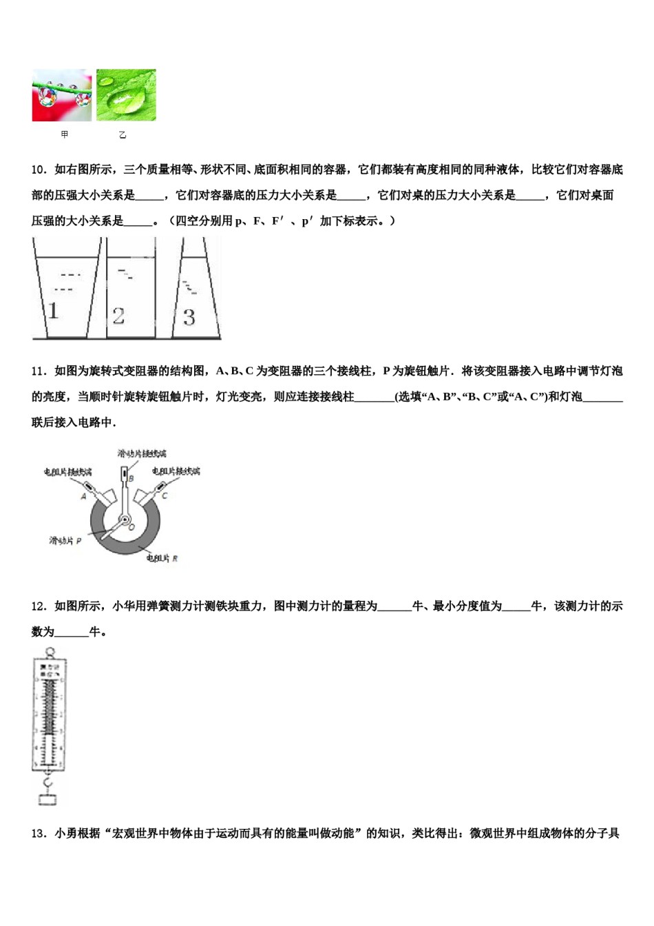 2024届浙江省温州市实验中学十校联考最后物理试题含解析.doc_第3页