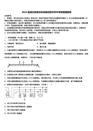 2024届湖北恩施龙凤民族初级中学中考物理猜题卷含解析.doc