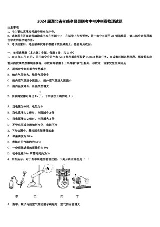 2024届湖北省孝感孝昌县联考中考冲刺卷物理试题含解析.doc