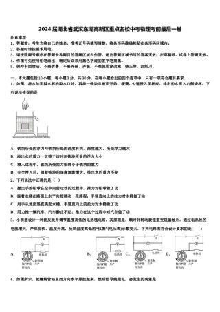 2024届湖北省武汉东湖高新区重点名校中考物理考前最后一卷含解析.doc