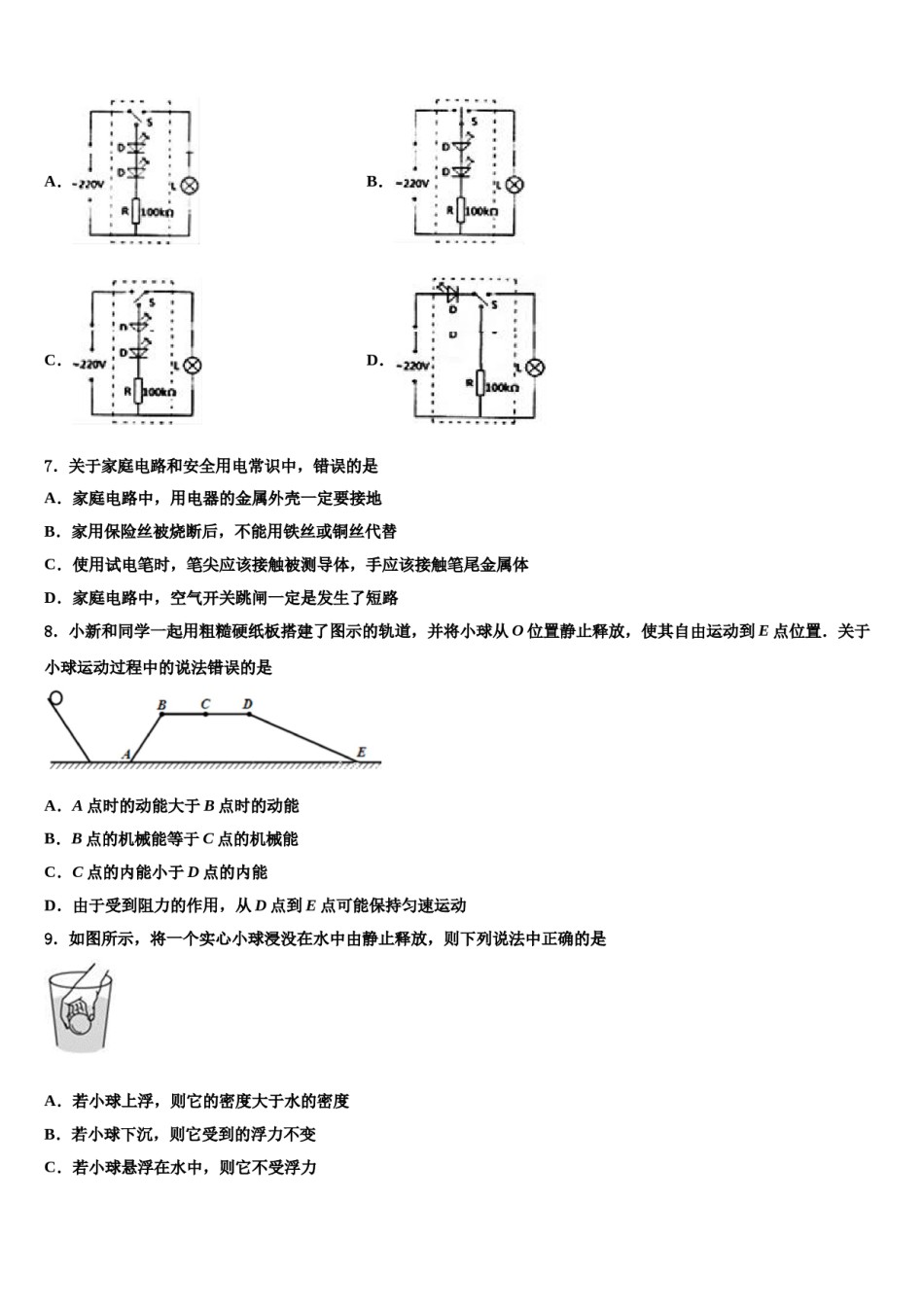 2024届湖北省武汉市洪山区中考物理猜题卷含解析.doc_第3页