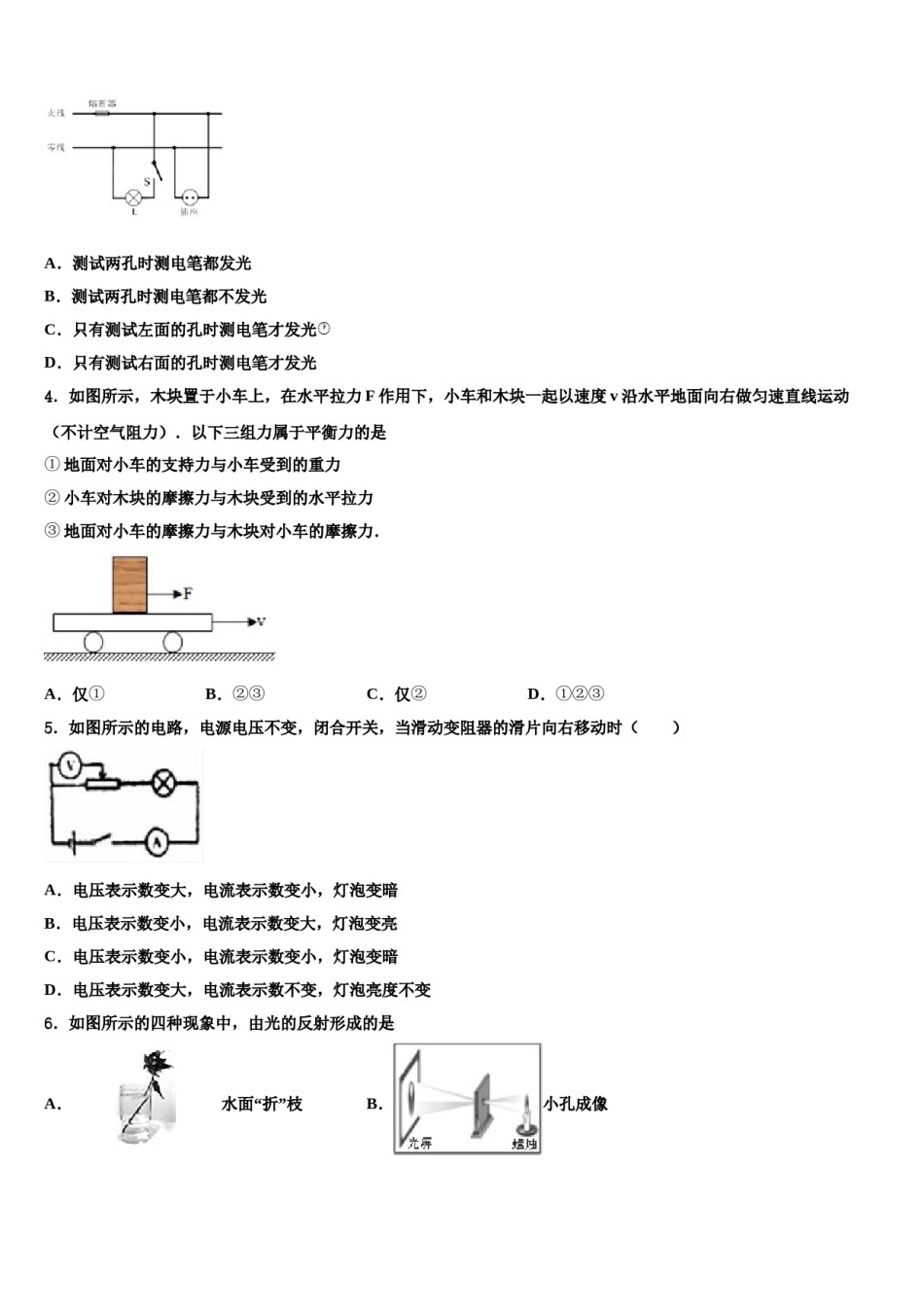 2024届潮安龙湖中学中考物理最后一模试卷含解析.doc_第2页