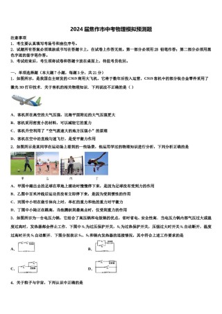 2024届焦作市中考物理模拟预测题含解析.doc