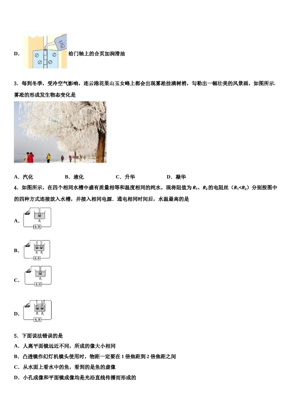 2024届福建省泉州台商投资区中考物理四模试卷含解析.doc_第2页